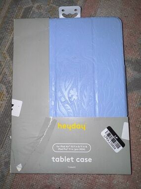 heyday Light Blue Embossed Folio Tablet Case